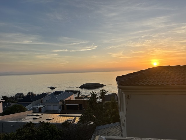 Sunrise over False Bay from Whale Rock