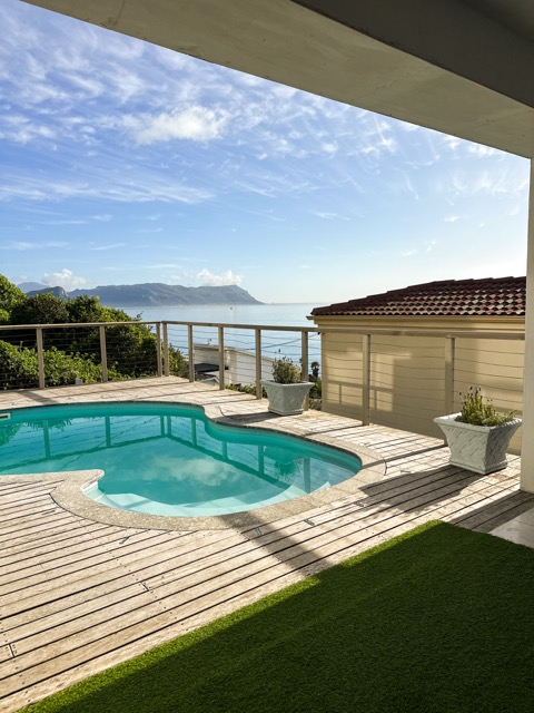 Pool and deck overlooking False Bay